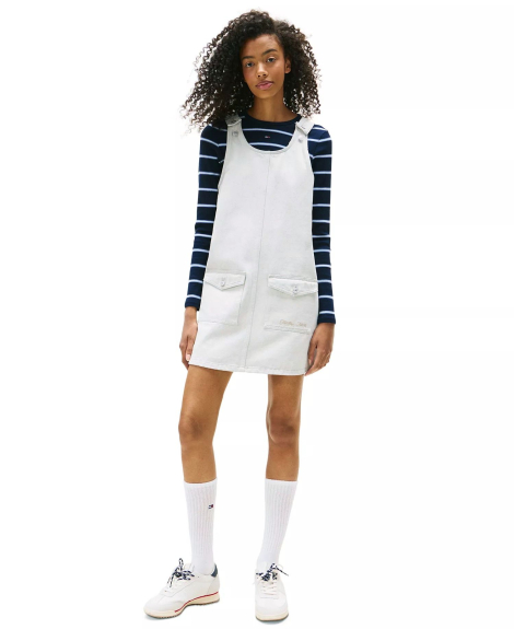 Джинсовое мини-платье Tommy Hilfiger сарафан 1159861057 (Голубой M)