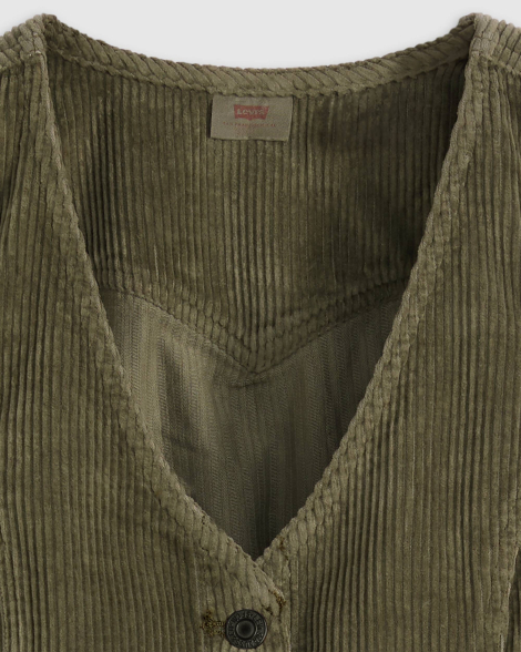 Вельветова міні-сукня Levi's сарафан 1161088895 (Зелений XL)