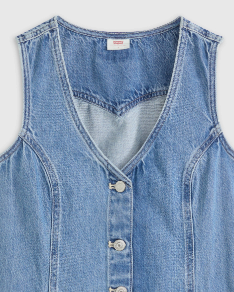 Джинсова міні-сукня Levi's сарафан 1161576049 (Блакитний M)