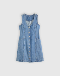 Джинсова міні-сукня Levi's сарафан 1161576049 (Блакитний M)