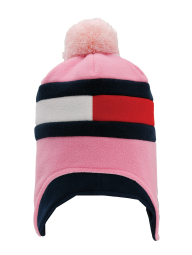 Дитяча флісова шапка-вушанка Tommy Hilfiger з помпоном 1159842351 (Рожевий 2-4)