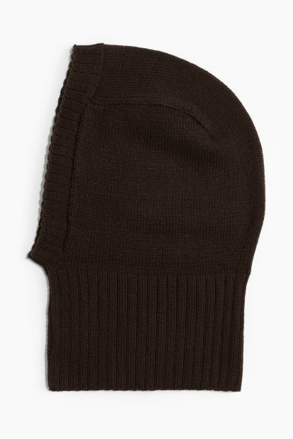 Вязаная балаклава H&M 1159842063 (Коричневый One size)