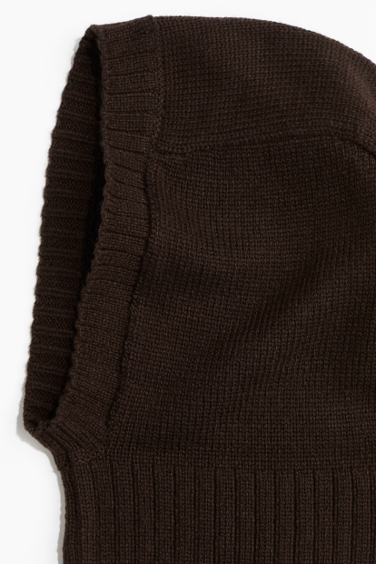 Вязаная балаклава H&M 1159842063 (Коричневый One size)