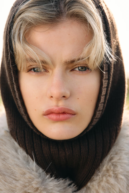 В'язана балаклава H&M 1159842063 (Коричневий One size)