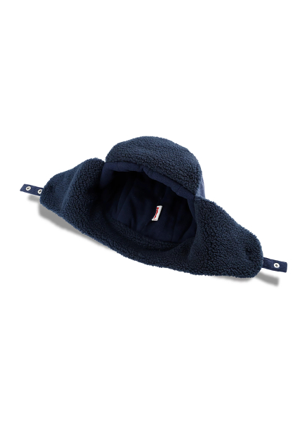 Мужская вельветовая шапка-ушанка Levi's с экомехом 1159843149 (Синий S/M)