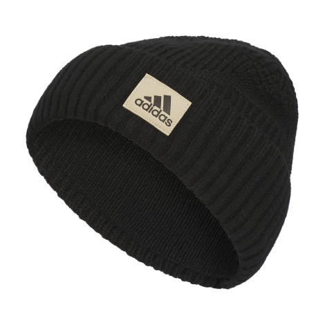 Вязаная шапка-бини Adidas с логотипом 1159849286 (Черный One size)