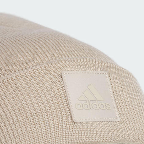 Шапка-бини Adidas с логотипом 1159851971 (Бежевый One size)