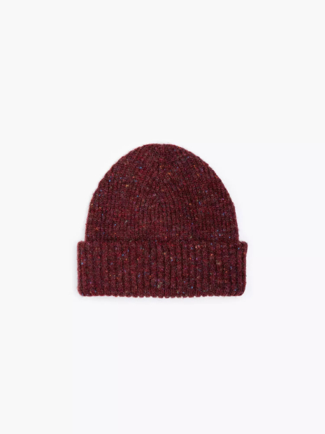 Вязаная шапка бини Levi's с логотипом 1159852846 (Бордовый One size)
