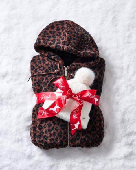 Женская шапка Victoria's Secret Pink с помпоном 1159855953 (Белый One size)