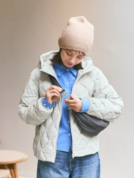 Вязаная шапка из пряжи Soufflé UNIQLO 1159856017 (Бежевый One size)