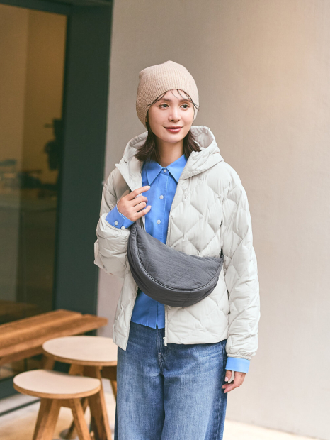 Вязаная шапка из пряжи Soufflé UNIQLO 1159856017 (Бежевый One size)