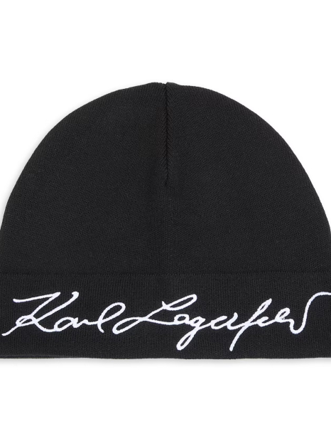 Шапка Karl Lagerfeld Paris с логотипом 1159857091 (Черный One size)