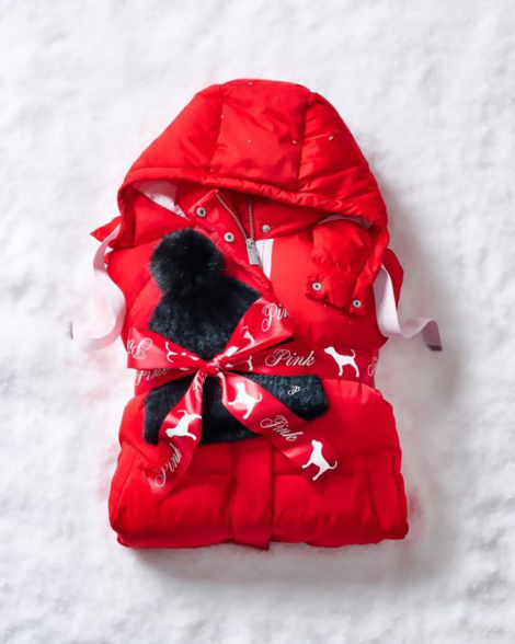 Жіноча шапка Victoria's Secret Pink з хутряним помпоном 1159857108 (Чорний One size)