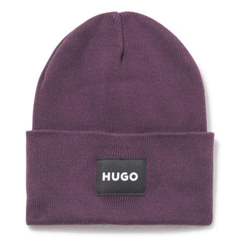 В'язана шапка HUGO by Hugo Boss з логотипом 1159858806 (Фіолетовий One size)