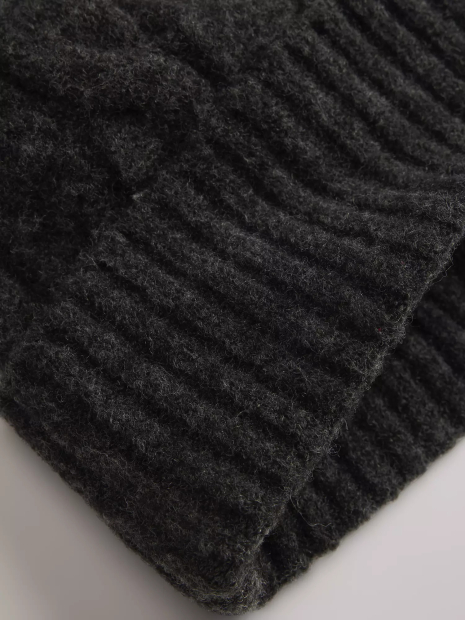 Вязаная шапка бини Levi's с логотипом 1159859649 (Серый One size)