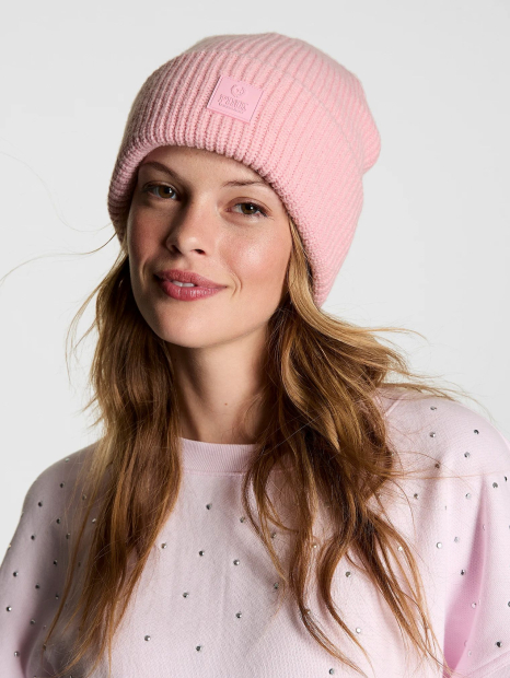 Женская шапка Victoria's Secret Pink с логотипом 1159861551 (Розовый One size)