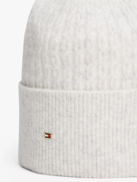 Вязаная шапка - бини Tommy Hilfiger 1159862767 (Молочный One size)