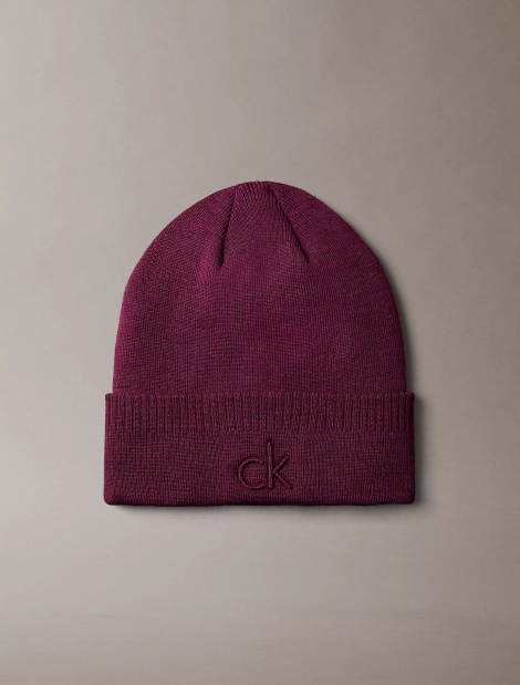 Шапка-бини Calvin Klein с логотипом 1159863051 (Фиолетовый One size)