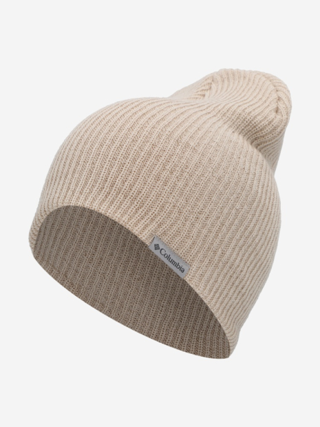 Теплая вязаная шапка бини Columbia с логотипом 1159863890 (Бежевый One size)