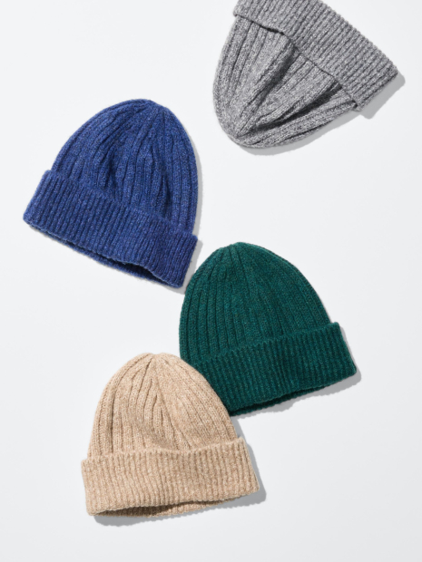 Вязаная шапка UNIQLO HEATTECH 1159865161 (Зеленый One size)