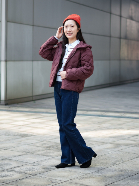 Вязаная шапка UNIQLO HEATTECH 1159865275 (Оранжевый One size)
