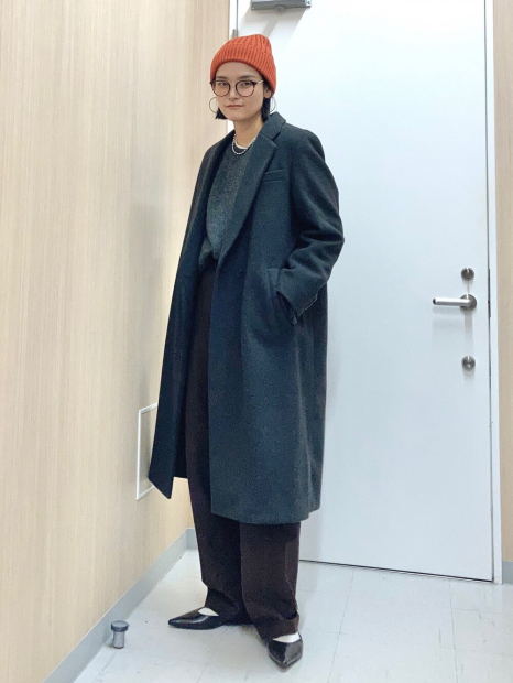 Вязаная шапка UNIQLO HEATTECH 1159865275 (Оранжевый One size)