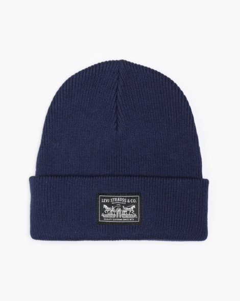 Вязаная шапка-бини Levi's с логотипом 1160301171 (Синий One size)