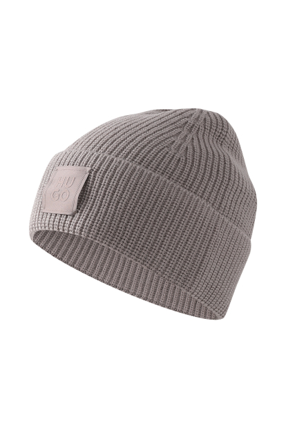 В'язана шапка HUGO by Hugo Boss з логотипом 1160485185 (Сірий One size)