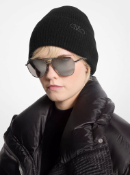 Кашемировая шапка Michael Kors с логотипом 1159839256 (Черный One size)