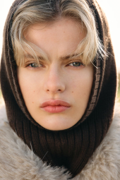 В'язана балаклава H&M 1159842063 (Коричневий One size)