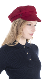 Жіночий теплий бере Tommy Hilfiger 1159849117 (Бордовий One size)