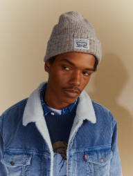 В'язана шапка біні Levi's з логотипом 1159851291 (Бежевий One size)