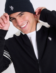 Шапка бини U.S. Polo Assn с вышитым логотипом 1159853074 (Черный One size)