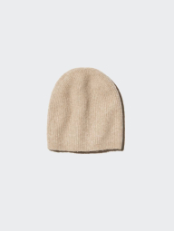 Вязаная шапка из пряжи Soufflé UNIQLO 1159856017 (Бежевый One size)