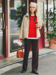 Вязаная шапка из пряжи Soufflé UNIQLO 1159856017 (Бежевый One size)