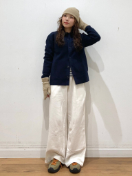 Вязаная шапка из пряжи Soufflé UNIQLO 1159856017 (Бежевый One size)