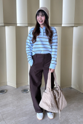 Вязаная шапка из пряжи Soufflé UNIQLO 1159856017 (Бежевый One size)