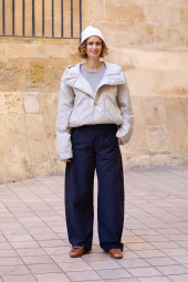 Вязаная шапка из пряжи Soufflé UNIQLO 1159856103 (Молочный One size)