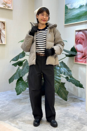 Вязаная шапка из пряжи Soufflé UNIQLO 1159856103 (Молочный One size)