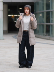 В'язана шапка UNIQLO 1159856514 (Сірий One size)