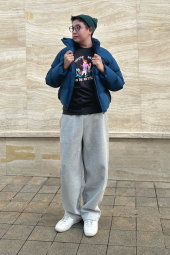 Вязаная шапка UNIQLO KAWS HEATTECH 1159859389 (Зеленый One size)