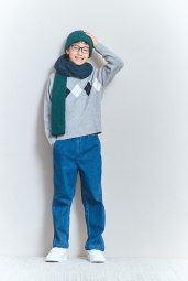 Вязаная шапка UNIQLO KAWS HEATTECH 1159859389 (Зеленый One size)