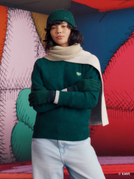 Вязаная шапка UNIQLO KAWS HEATTECH 1159859389 (Зеленый One size)