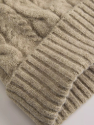 Вязаная шапка бини Levi's с логотипом 1159859648 (Бежевый One size)