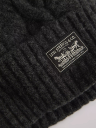 Вязаная шапка бини Levi's с логотипом 1159859649 (Серый One size)