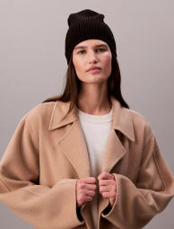 Женская вязаная шапка Calvin Klein с блеском 1159859905 (Черный One size)