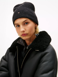 В'язана шапка - біні Tommy Hilfiger 1159862769 (Чорний One size)