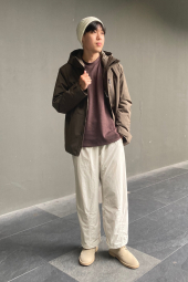 Вязаная шапка UNIQLO HEATTECH 1159863623 (Молочный One size)