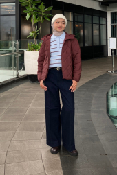 Вязаная шапка UNIQLO HEATTECH 1159863623 (Молочный One size)