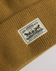 В'язана шапка-біні Levi's з логотипом 1160300460 (Коричневий One size)